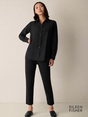 Eileen Fisher Pull On Pant Black Medium